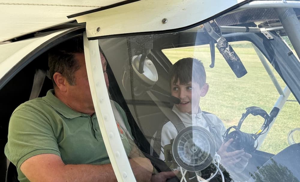 11-Year-Old Beechwood Park Pupil Takes the Controls of an Aircraft During First Flight